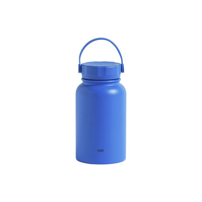 Trends - Stay home - Mono Thermal Small Insulated flask - / 0.6 L - Steel by Hay - Sky blue - Silicone, Stainless steel