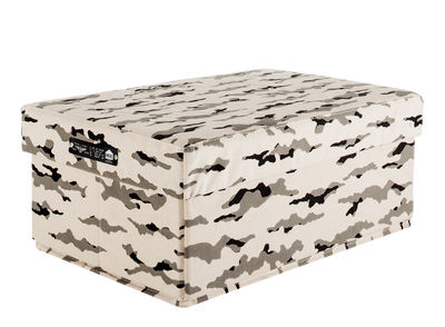 Dekoration - Schachteln und Boxen - Soft Schachtel / Stoff - L 31 cm x H 19 cm - Diesel living with Seletti - Camouflage-Muster in Pastellrosa - Hartpappe, Nylon