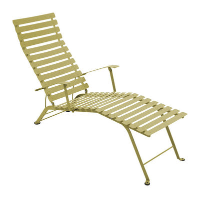 Jardin - Bains de soleil, chaises longues et hamacs - Chaise longue Bistro - Fermob - Tilleul - Acier laqué