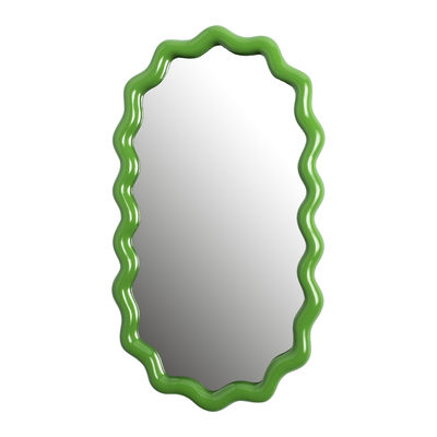 Decoration - Mirrors - Zigzag Wall mirror - / 50 x 28 cm - Polyresin by & klevering - 50 x 28 cm / Green - Glass, Polyresin