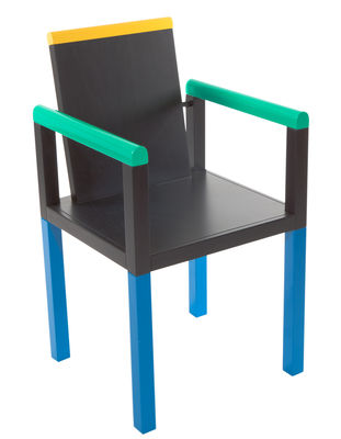 Mobilier - Chaises, fauteuils de salle à manger - Fauteuil Palace by George J. Sowden / 1983 - Memphis Milano - Multicolore - Bois laqué