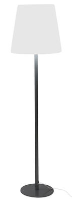 Lighting - Floor lamps - Ali Baba Floor lamp by Slide - Grey base / White lampshade - Recyclable polyethylene, Stainless steel