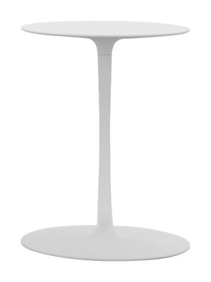 Mobilier - Tables basses - Guéridon Flow H 57 cm - MDF Italia - Blanc mat - Aluminium laqué, Cristalplant