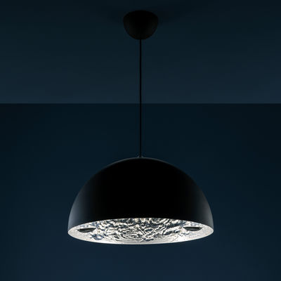 Lighting - Pendant Lighting - Stchu-moon 02 Pendant - LED / Ø 40 cm by Catellani & Smith - Silver - Aluminium, Polyurethane foam, Silver-coloured sheet
