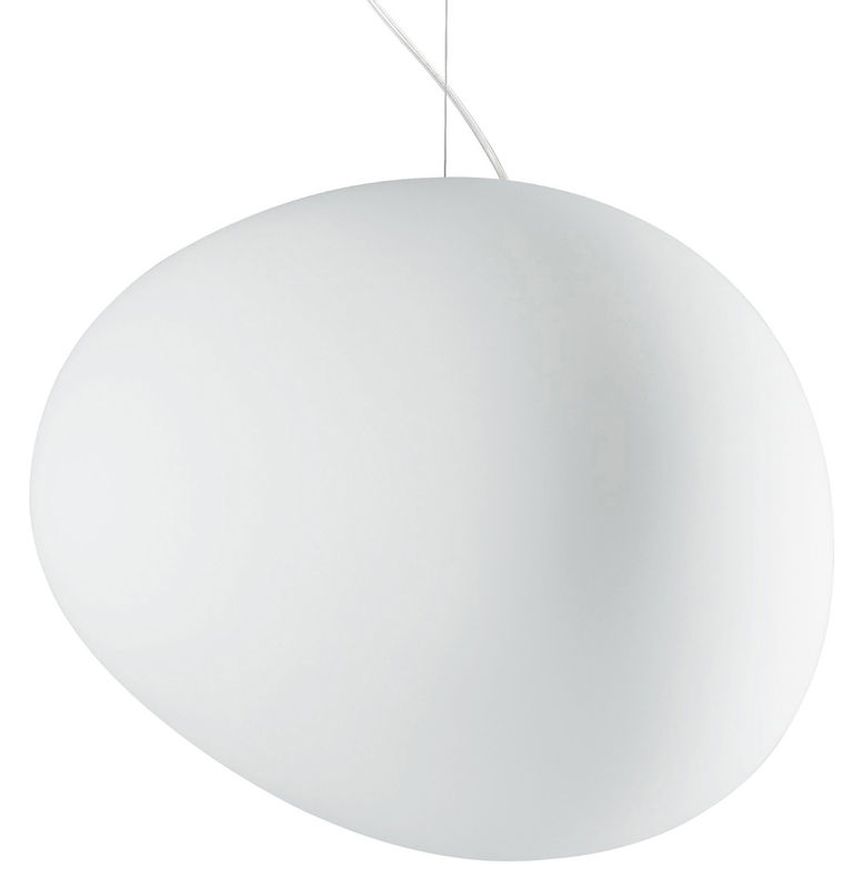 Illuminazione - Lampadari - Sospensione Gregg Grande vetro bianco Grande - Foscarini - Bianco - Grande (L 47 cm) - vetro soffiato