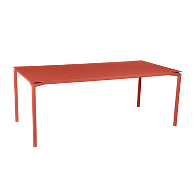 Fermob - Table rectangulaire Calvi en Métal, Aluminium peint - Couleur Orange - 132.19 x 132.19 x 73