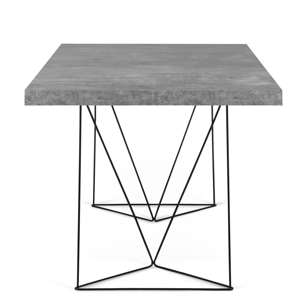 Trestle Table / L 160 cm Concrete effect Concrete effect / Black