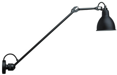 Lighting - Wall Lights - N°304L60 Wall light - / Arm L 60 cm by DCW éditions - Lampes Gras - Black - Steel