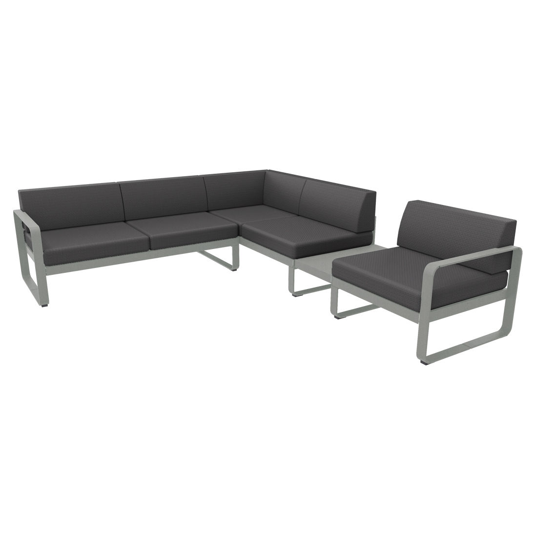 Fermob Bellevie Corner sofa Grey Made In Design UK