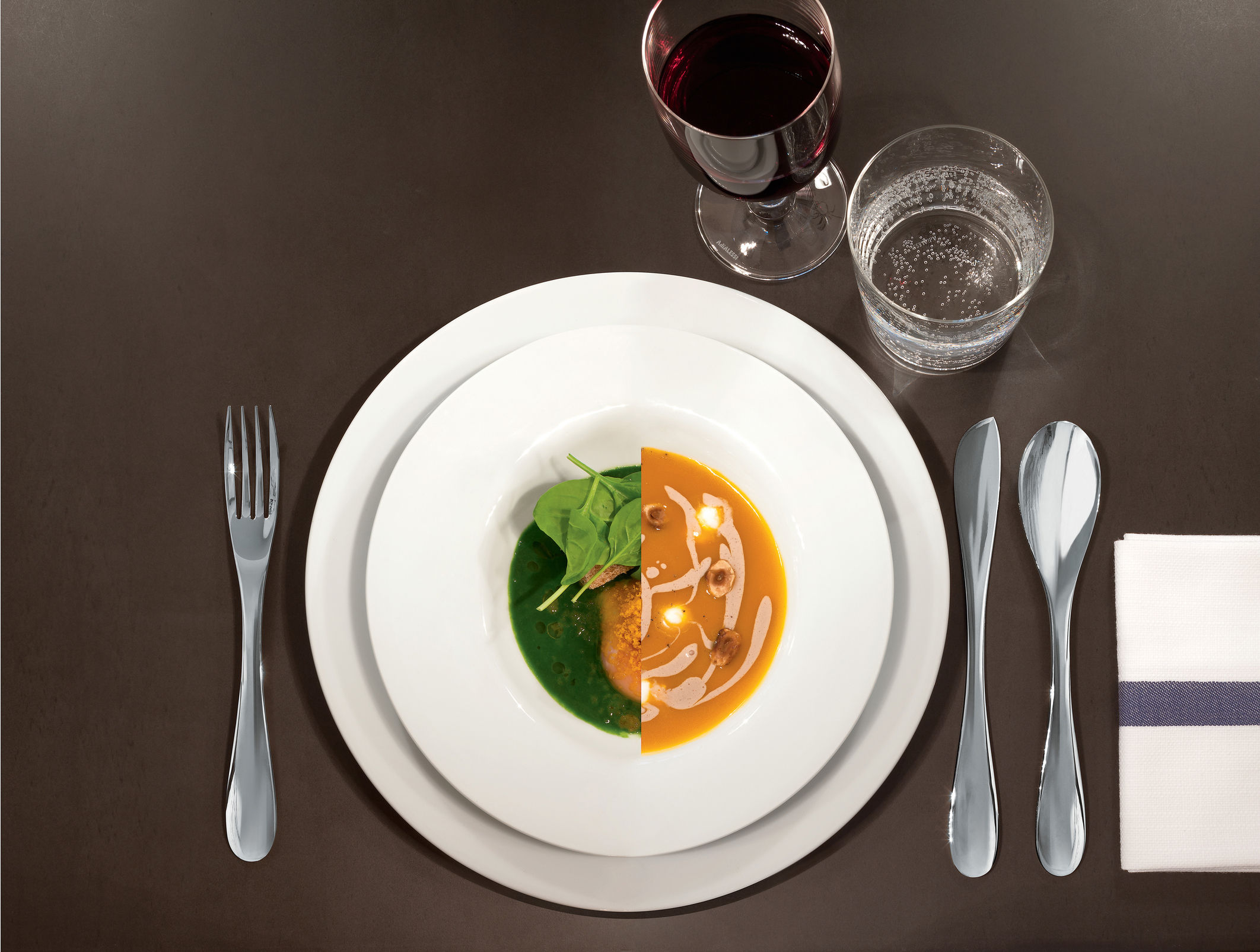 Alessi Eat.It Wa10/27 Cucchiaio Da Cucina Per Risotto Di Design In Acciaio Inox & 502 Molla Per Spaghetti Di Design In Acciaio Inox 