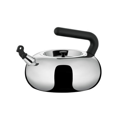 Tableware - Kettles & Teapots - Bulbul Kettle - / 2.5 L - Induction / Alessi 100 Values Collection by Alessi - Steel & black - Polyamide, Stainless steel