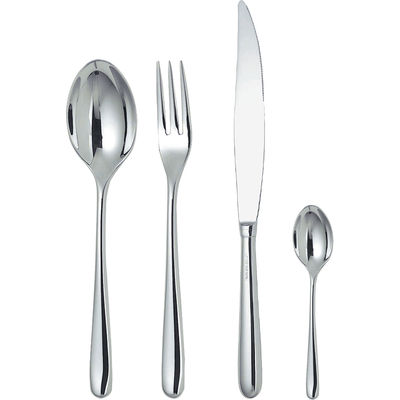 Tableware - Cutlery - Caccia Kitchen cupboard - For 6 people by Alessi - 24 pieces - Mirror polished stainless steel - Steel