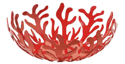 Tableware - Fruit Bowls & Centrepieces - Mediterraneo Basket - Ø 25 cm by Alessi - Red - Stainless steel