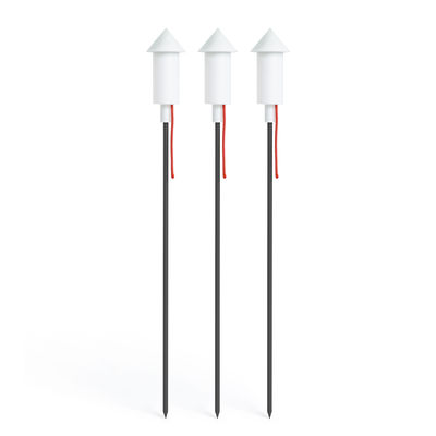 Lighting - Outdoor Lighting - Prêt a Racket Solar lamp - / Set of 3 LED planter lights in the shape of a rocket by Fatboy - White - Aluminium, Polypropylene