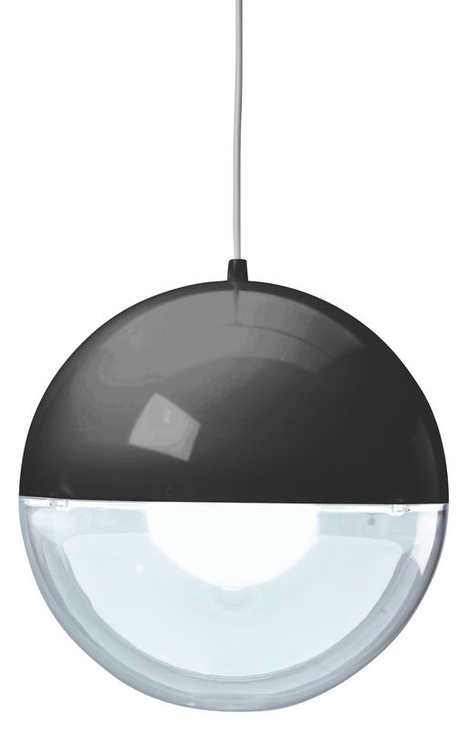Luminaire - Suspensions - Suspension Orion plastique noir / Ø 32 cm - Koziol - Noir / Transparent - Polystyrène