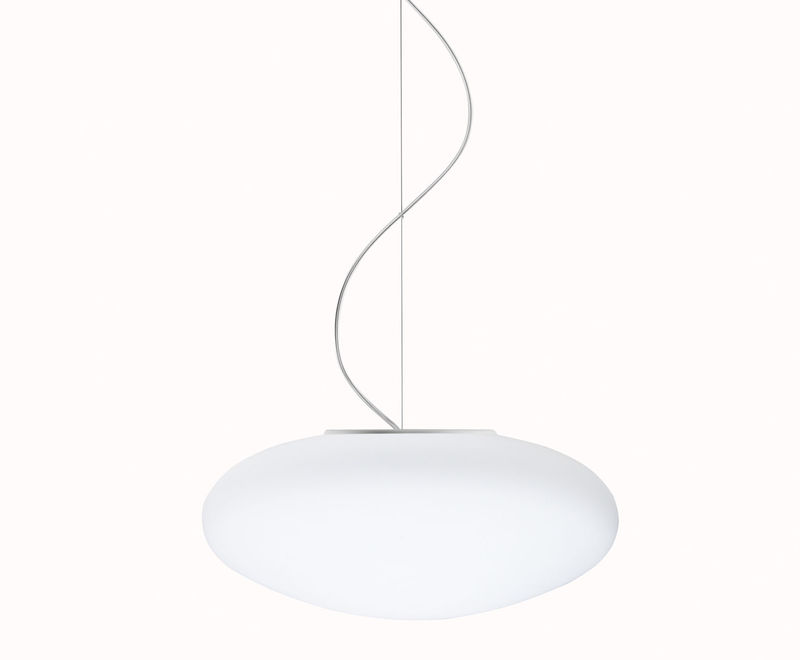 Luminaire - Suspensions - Suspension White verre blanc Ø 42 cm - Fabbian - Blanc - Ø 42 cm - Verre