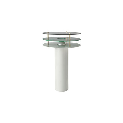 Lighting - Table Lamps - Variation Table lamp - / Steel - H 43 cm / Exclusive by Axel Chay - Green & white - Brass, Lacquered steel