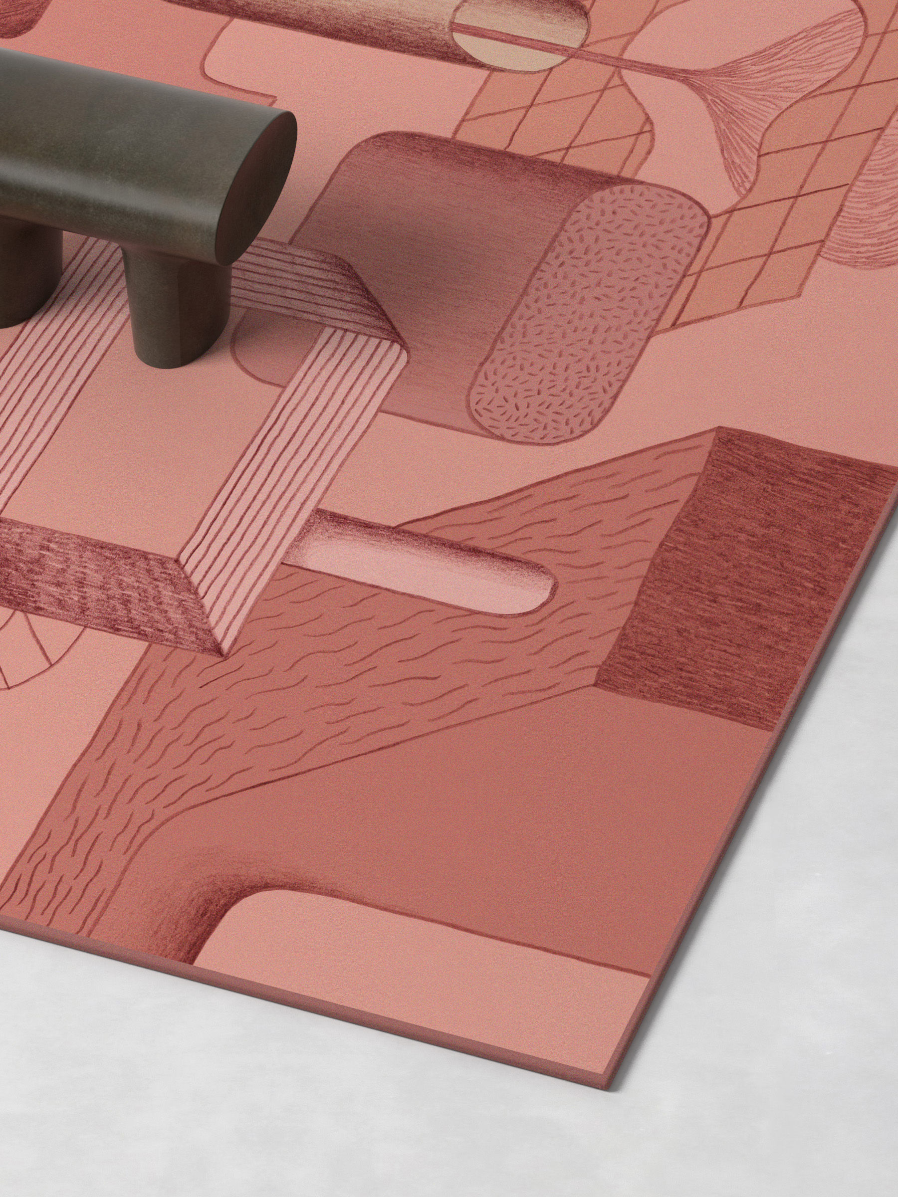 Design - Teppich Made design | Station In Editions von in Made rosa