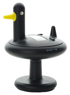Tavola - Pratici e intelligenti - Timer elettrico Duck - / elettronico di Alessi - Nero - Resina termoplastica