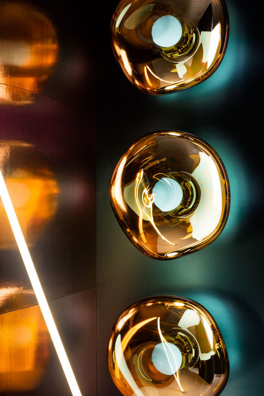 Tom Dixon Melt Wall light with plug - yellow metal | Made Design UK