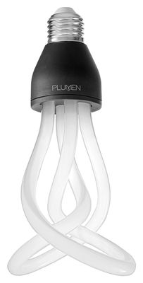 Luminaire - Ampoules et accessoires - Ampoule fluocompacte E27 n°001 ORIGINAL /15W (65W) - 820 lumen - Plumen - Blanc / Culot noir - Verre soufflé