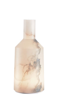 Carpyen - Lampe sans fil rechargeable Alabast en Pierre, Albâtre - Couleur Blanc - 23.99 x 23.99 x 3