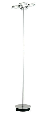 Illuminazione - Lampade da terra - Lampada a stelo Nobi - 4 diffusori di Fontana Arte - Cromo - Metallo cromato, Vetro