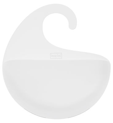 Interni - Bagno  - Vaschetta portaoggetti Surf - / da appendere di Koziol - Blanc opaque - Materiale plastico