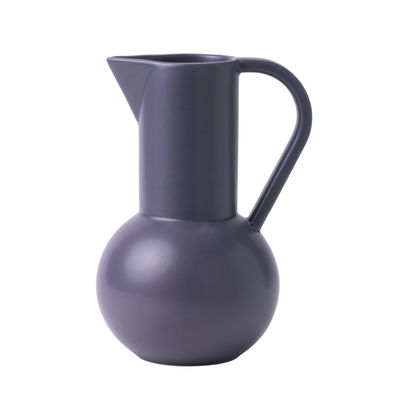 Tableware - Water Carafes & Wine Decanters - Strøm Large Carafe - / H 28 cm - Handmade ceramic by raawii - Ash purple - Ceramic