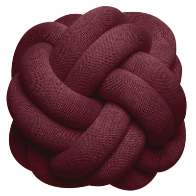 Interni - Cuscini  - Cuscino Knot - / Fatto a mano - 30 x 30 cm di Design House Stockholm - Bordeaux - Acrilico, Lana