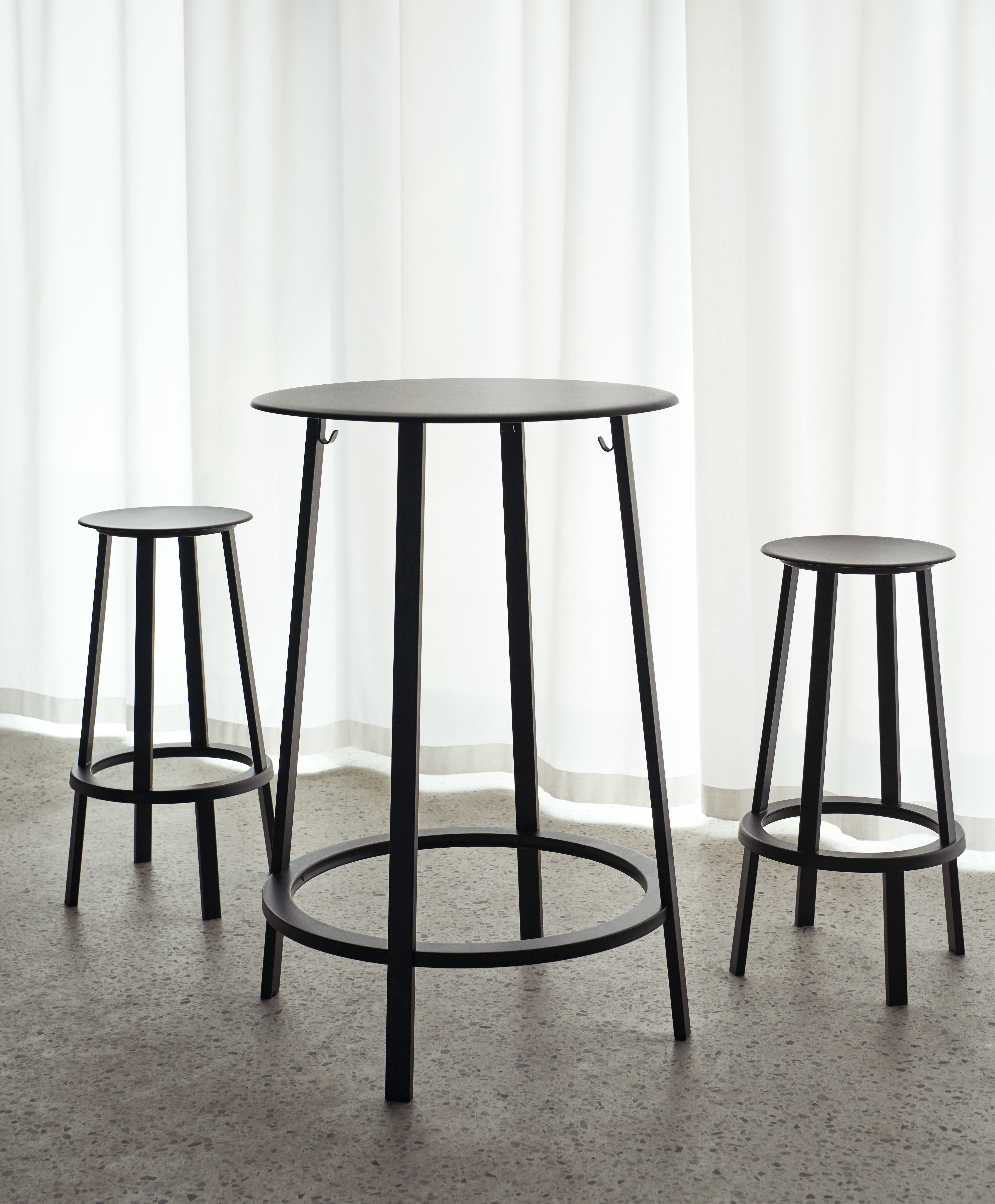 Hay Revolver High table - black | Made In Design UK