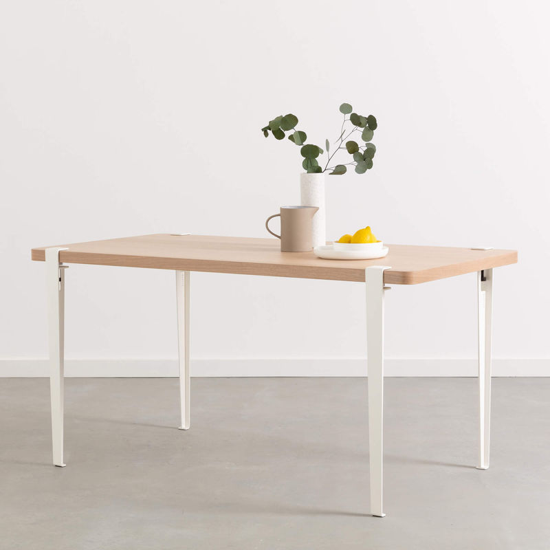 Mobilier - Bureaux - Pied avec fixation étau métal blanc / H 75 cm - Pour créer table & bureau - TIPTOE - Blanc Nuage - Acier thermolaqué