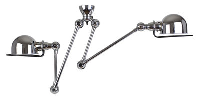 Luminaire - Suspensions - Suspension Loft /Double - 2 bras - L max 130 cm - Jieldé - Chromé brillant - Acier inoxydable chromé