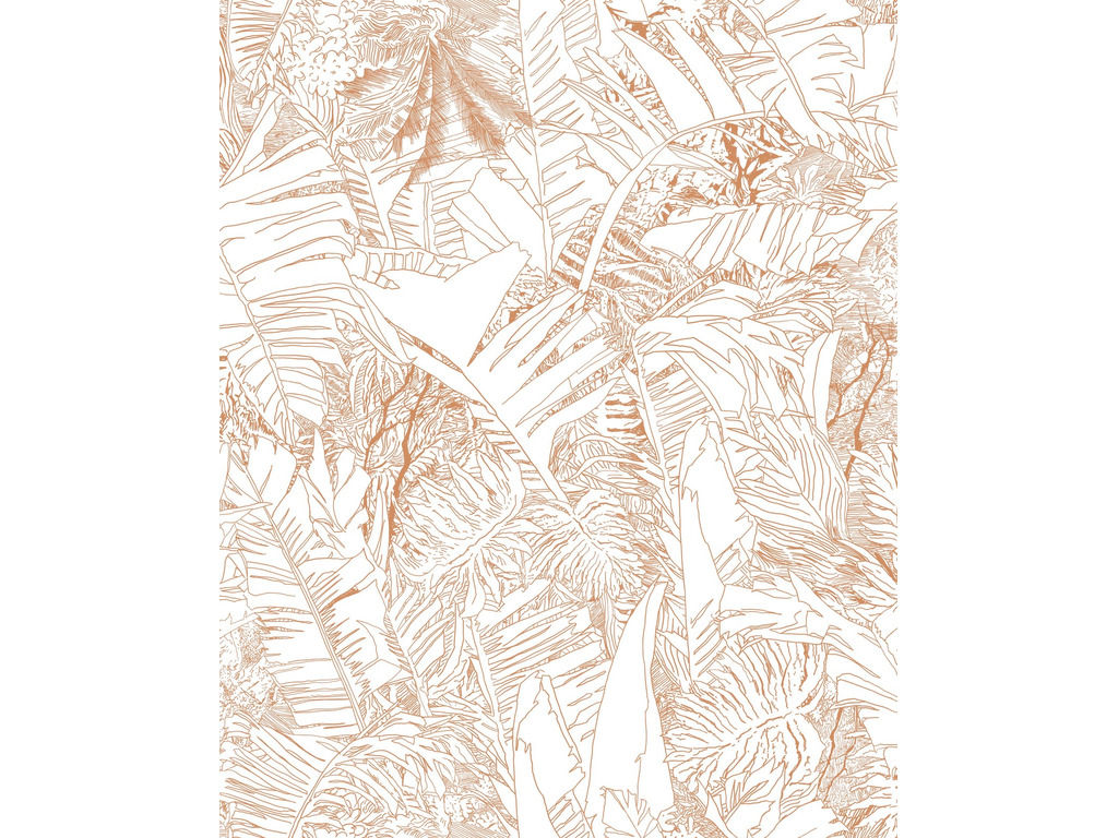 Kupferfarbene Tapete tapete jungle kupferfarbene motive auf weissem grund madeindesign 275097 original - Kupferfarbene Tapete