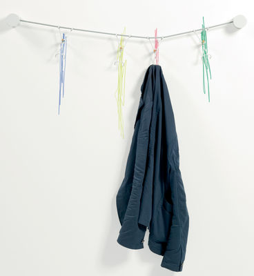 Möbel - Garderoben und Kleiderhaken - Slastic Wandgarderobe - Moustache - Weiß - elastische Kordel, lackierter Stahl