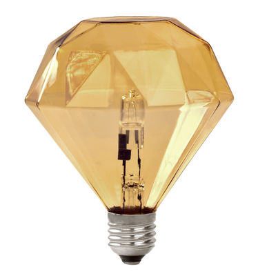 Luminaire - Ampoules et accessoires - Ampoule halogène E27 Diamond Light / 15W - Frama  - Ambre - Verre