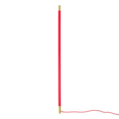 Seletti - Applique avec prise Linea en Verre - Couleur Rouge - 190 x 31.58 x 127 cm - Designer Selab