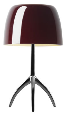 Foscarini - Lampe de table Lumière en Métal, Aluminium verni - Couleur Rouge - 170 x 49 x 45 cm - De