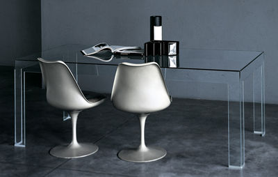 Mobilier - Tables - Table rectangulaire Atlantis / 200 x 90 cm - Glas Italia - Plateau rectangulaire  : 200 x 90 cm - Verre