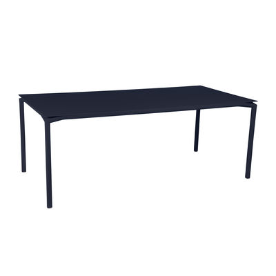 Fermob - Table rectangulaire Calvi en Métal, Aluminium peint - Couleur Bleu - 132.19 x 132.19 x 73.5