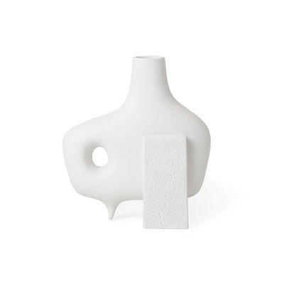 Interni - Vasi - Vaso Paradox Medium - / porcellana - H 25 cm di Jonathan Adler - Medium / Bianco opaco - Porcellana