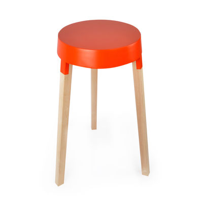 Mobilier - Tables basses - Table d'appoint bXL / Ø 40 x H 70 cm - XL Boom - Orange - Bois d'hévéa