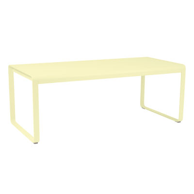 Fermob - Table rectangulaire Bellevie en Métal, Aluminium - Couleur Jaune - 196 x 90 x 74 cm - Desig