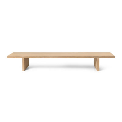 Furniture - Console Tables - Kona Low console - / L 140 x H 20 cm by Ferm Living - Light oak - Lacquered oak veneer