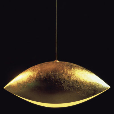 Leuchten - Pendelleuchten - Malagola Pendelleuchte / L 55 cm - Catellani & Smith - Goldfarben - Aluminium, Blattgold