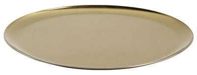 Tisch und Küche - Tabletts und Servierplatten - Tablett / Ø 28 cm - Stahl - Hay - Goldfarben - rostfreier Stahl