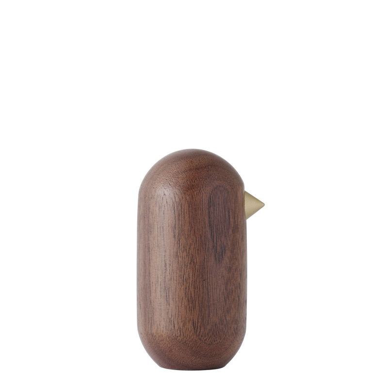 Decoration - Home Accessories - Little Bird Figurine natural wood / H 7 x Ø 3.8 cm - Normann Copenhagen - Walnut - Solid walnut