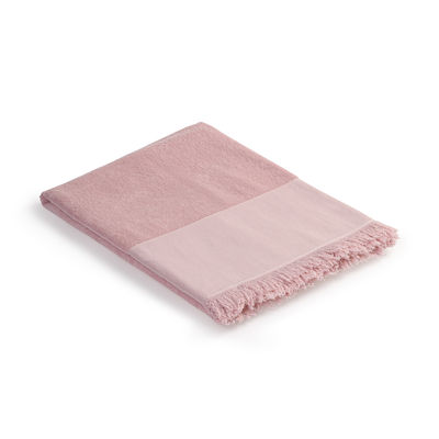 Déco - Textile - Fouta /  Serviette de bain - 93x 165 cm - Coton - Au Printemps Paris - Rose - Coton