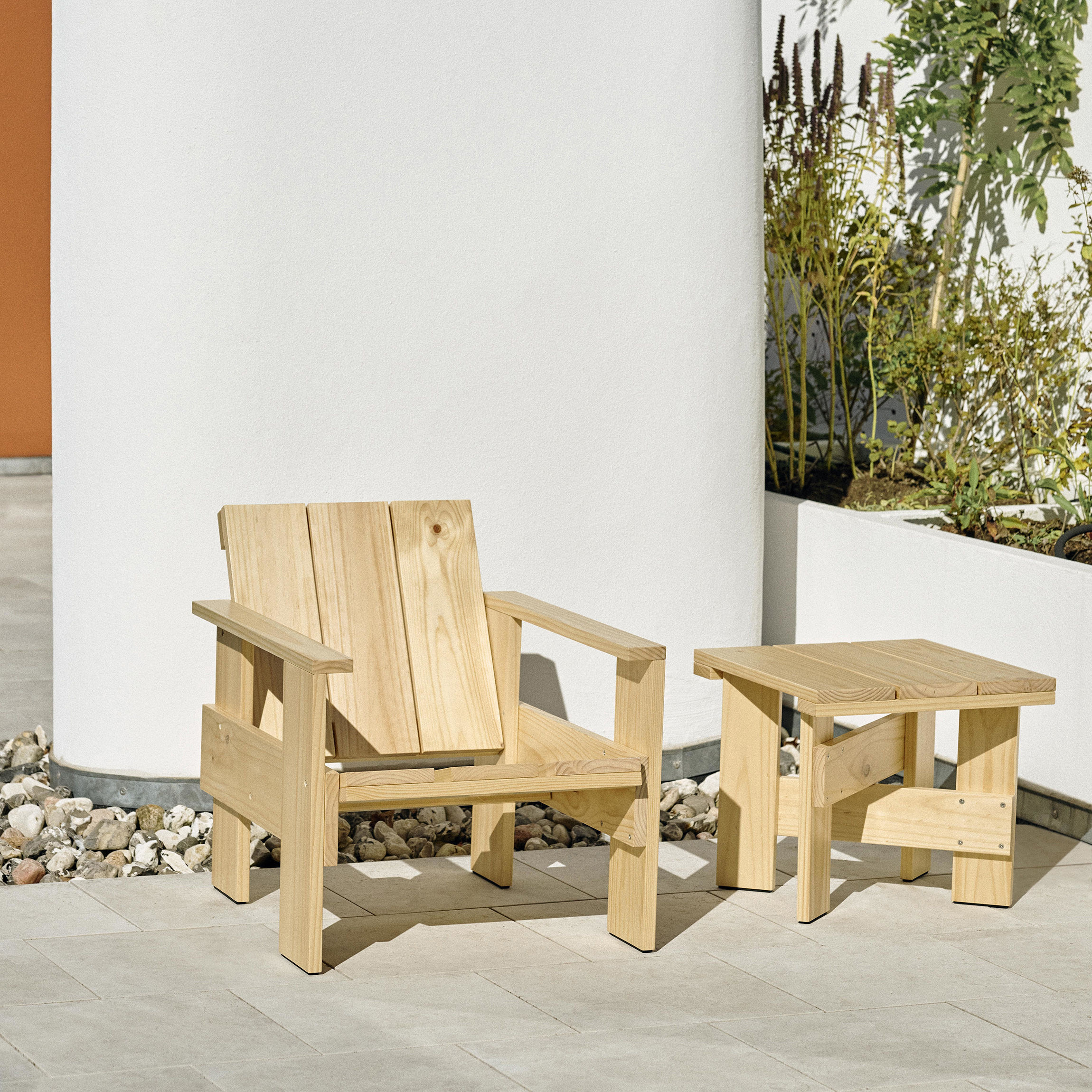 Fauteuil lounge Crate Outdoor HAY - Idée déco bois