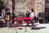 Tavolo pieghevole Bistro - / 71 x 71 cm - Foro per ombrellone di Fermob
